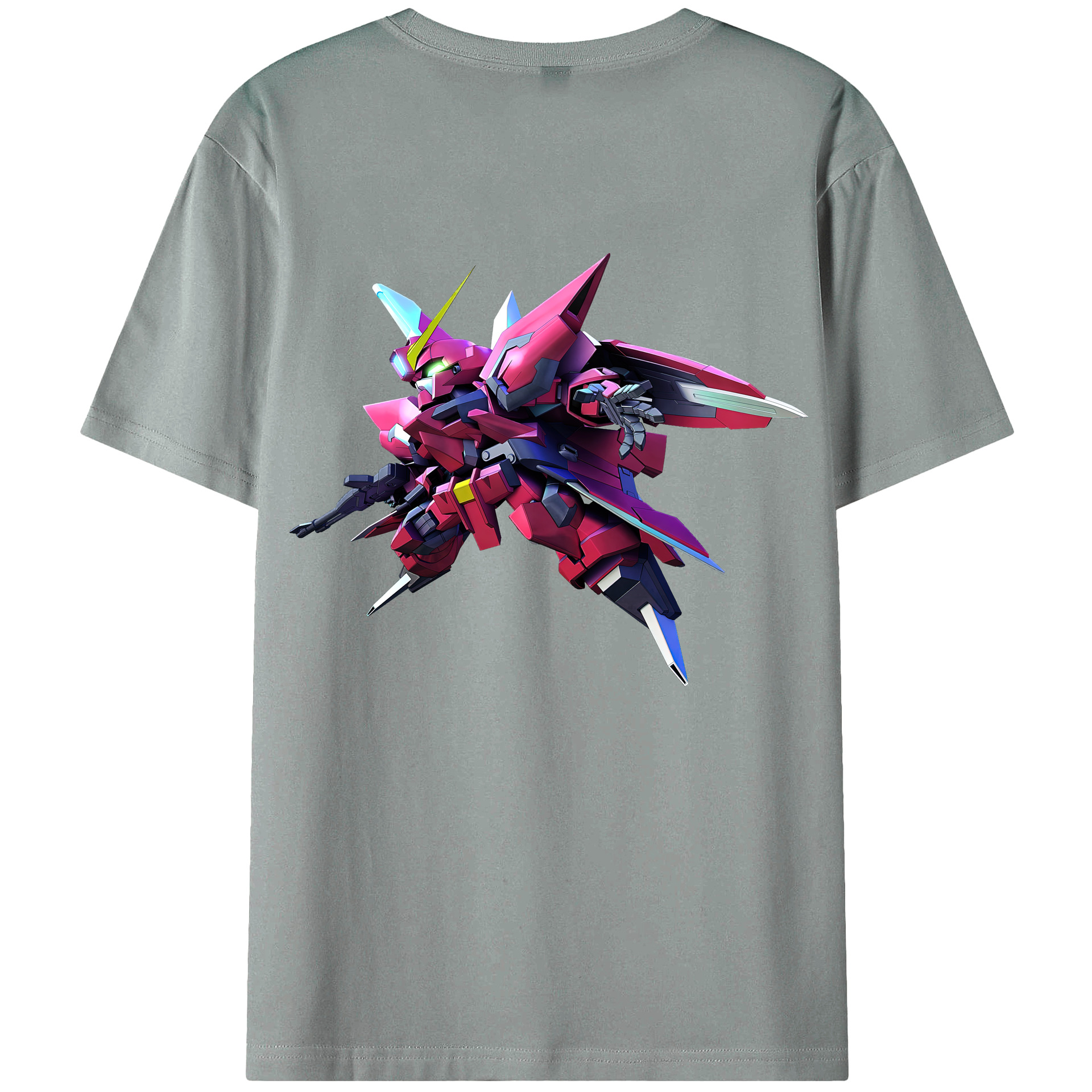 （画像用） 機動戦士ガンダム Mobile Suit Gundam 綿100％ メンズ半袖Tシャツ（バックプリント） 通気性